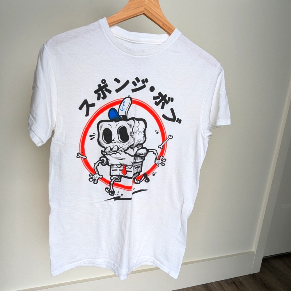 Japanese SpongeBob SquarePants Skeleton T-shirt